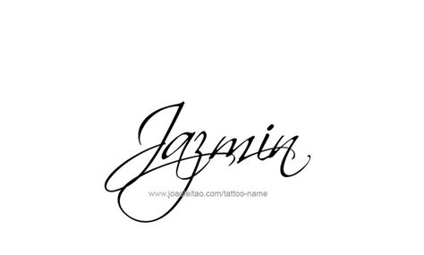 tatuaje con el nombre jazmin|12 ideas de Jazmin nombre 